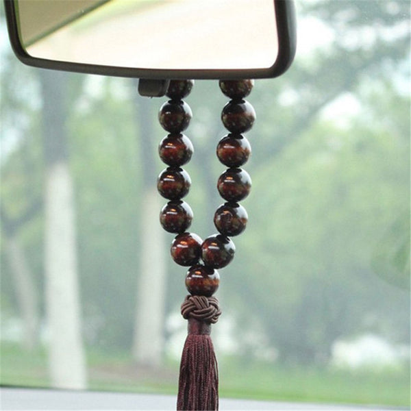 And Safety Interior Car Accessories Bead Pendant Hanging Ornament Wood For Car