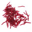 100pcs/lot Soft Plastic Fishing Lure Bait Bionic Red Worm 4cm for Fishing