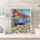 Car in Flower Oil Paint By Numbers Kits Canvas Picture DIY Wall Art Craft Color