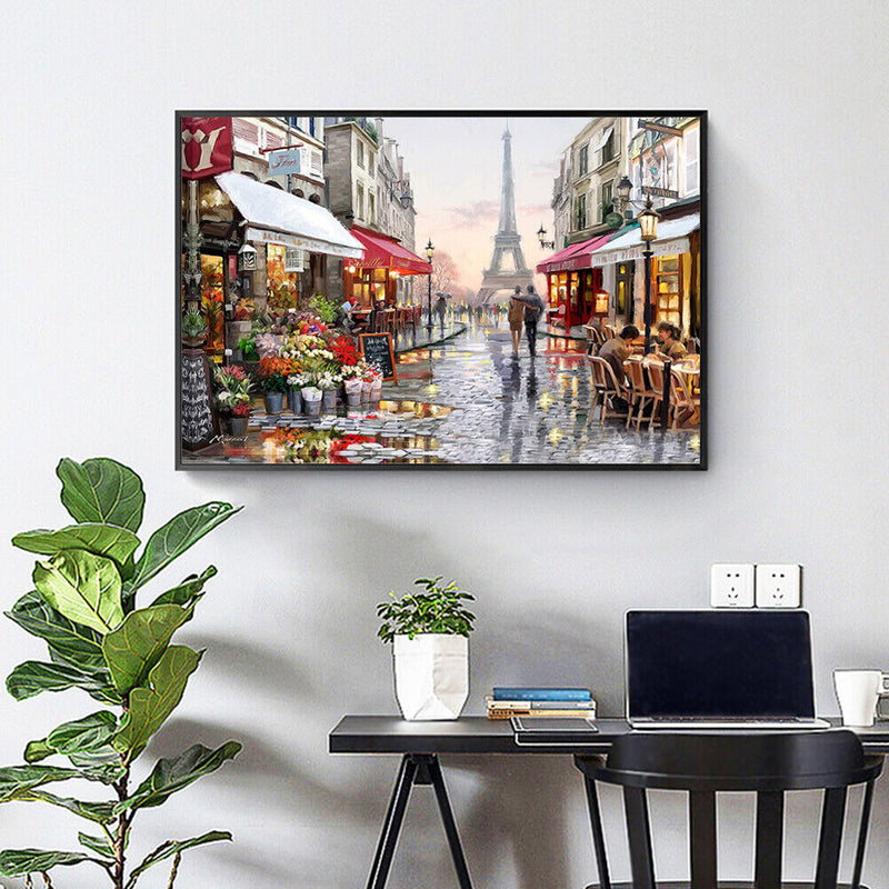 5D Full Square Drill Diamond Painting DIY Tower Street Cross Stitch Mosaic Kits