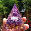 Pyramid Ogan Crystal Energy Tower Nature Reiki Chakra Crushed Stone (D) Newly