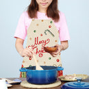 Merry Christmas Aprons Household Cooking Chef Dinner Apron Bib Anti Oil Splash
