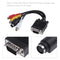 VGA to S-Video 3RCA Male to Female TV AV Out Converter Cable Adapter for PC