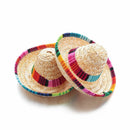 Cat Buckle Costume Mexican Straw Cap Pet Ornaments Sombrero Pet Straw Hat