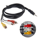 3.5mm Jack to 3 RCA Adapter Cable Audio Video AV Converter 1.2M 4FT(2pcs)