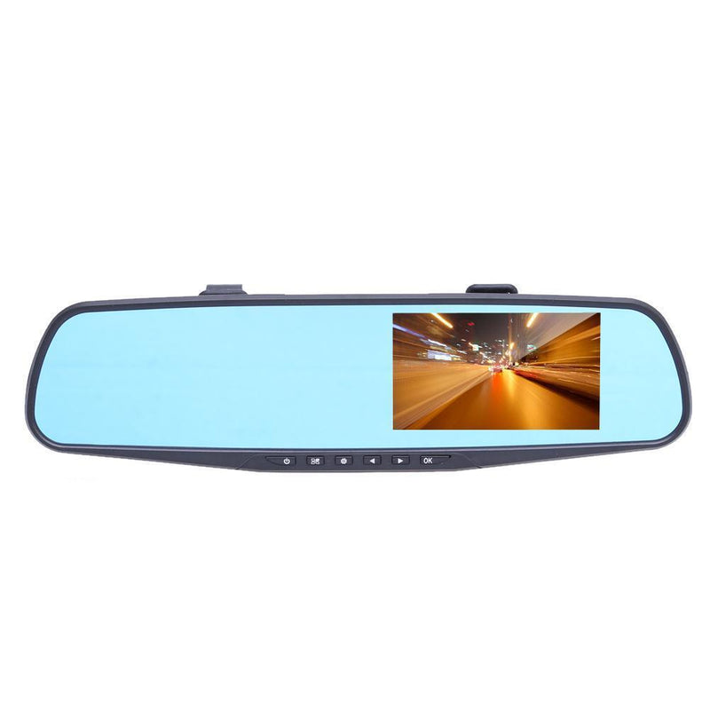 HD 1080P 4.3 inch Dual Lens Car DVR Rear View Mirror Dash Cam Video Camera Newly