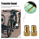 2pcs Presta to Schrader Bike Valve Adapters Bicycle Pump Gas Nozzle Tube To