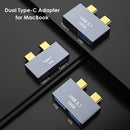 USB C HUB Docking Station for MacBook Thunderbolt 3 Dual Type-C Adapter (B)