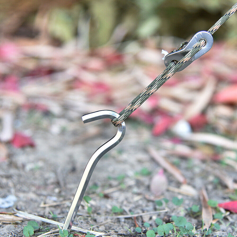 10/20pcs 18cm Tent Pegs Aluminum Alloy Awning Canopy Floor Stakes Ground Nail