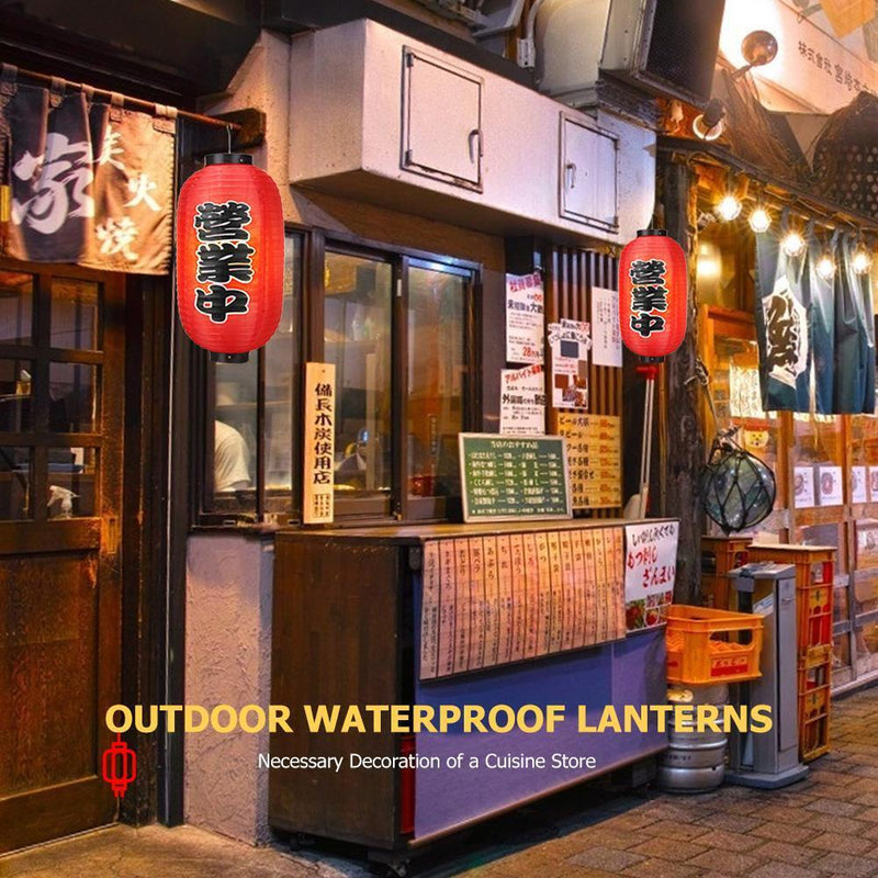 1pc 10 inch Japanese Style Lantern Chochin Restaurant Sign Decor (A Open)