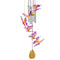 Colorful LED Solar Light Outdoor Wind Chime Butterfly Pendant Lamps (B)