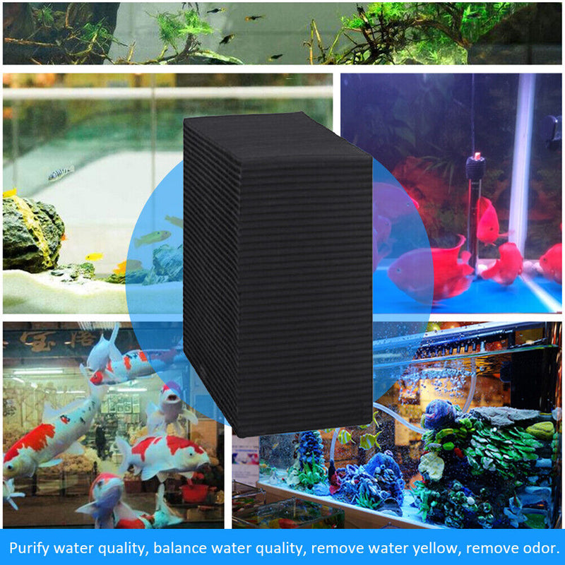 #A Aquarium Activated Carbon Fish Tank Filter Cube Honeycomb Water Purification