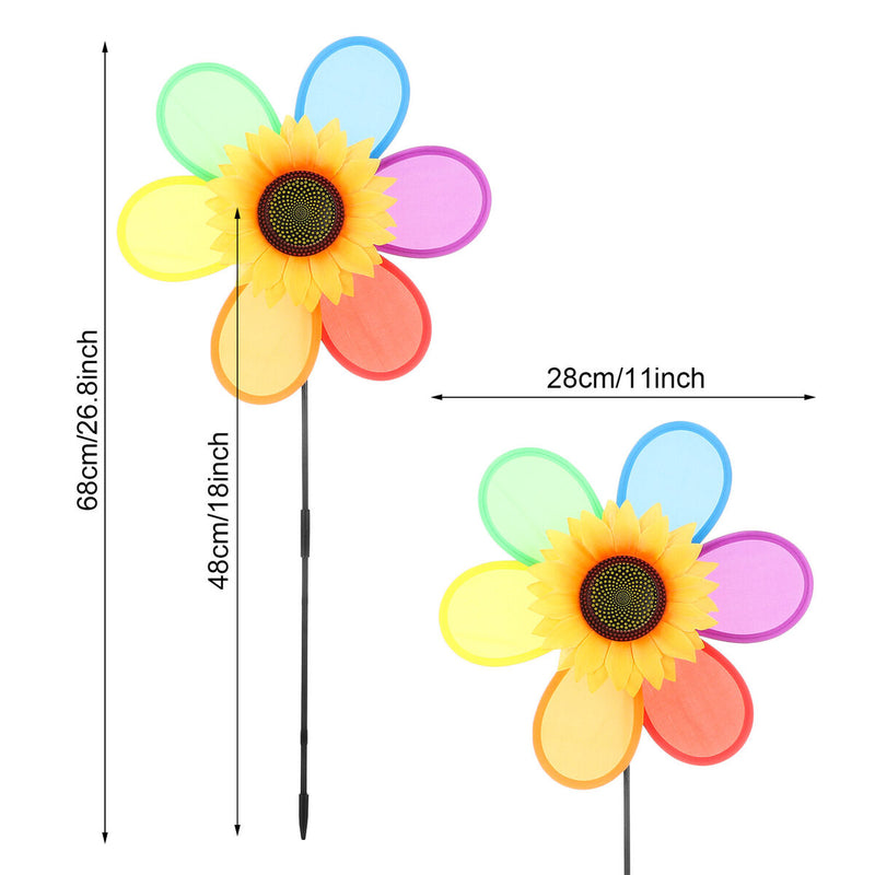 Windmill Flower Spinners Outdoor Ground Stake Wind Spinner For Kids|Children