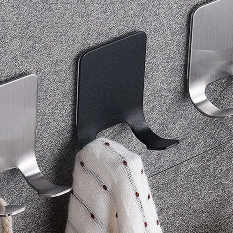 Self-adhesive Stainless Steel Double Hooks Bathroom Shaver Holder Hanger