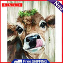 5D DIY Full Round Diamond Painting Grazing Cow Animal Picture Kits Wall Art Gift