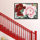 5D Diamond Painting Peony Flower Full Round Mosaic Canvas Picture DIY Home Decor