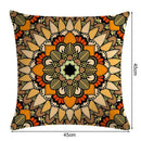 Pillow Case Flower Linen Zippered Square Pillowcase for Living Room Decoratio