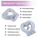 Vase Molds Kit DIY Silicone Heart Planter Molds with 3pcs Test Tubes (B) Newly