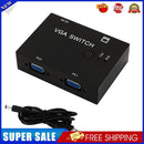 2 In 1 Out Switcher Converter 2 Ways Video Splitter 2 Port VGA Switch Box