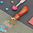 Retro Wood Handle Wax Seal Stamps Envelope Wedding Post Sealing Wax (F146) Newly