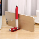 Multifunction Ballpoint Pen Folding LED Light Mobile Phone Stand Pen (Red Newly