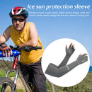 Ice Arm Sleeves Unisex UV Protection 2 Finger Arm Cover (Half Finger Gray) Newly
