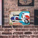 Weatherproof Retro Chic Motorcycle Sign Iron Painting Wall Drawing (3) Newly