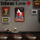 Garage Lady Retro Metal Plate Tin Sign Plate Wall Art Poster Home Decorations