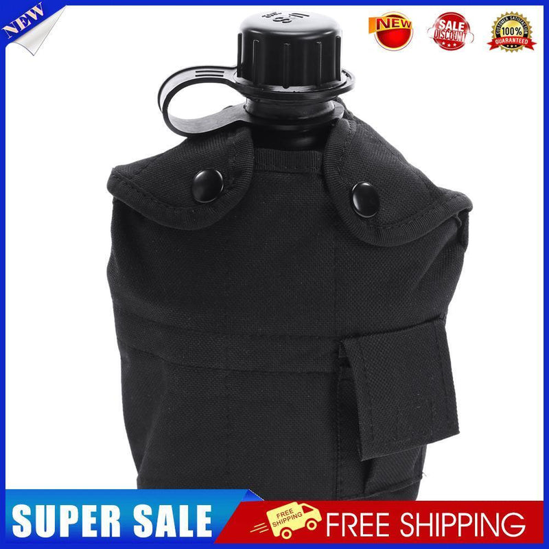 Portable Outdoor Hiking Camping Digital Kettle Bottle with Lunch Box(Black)