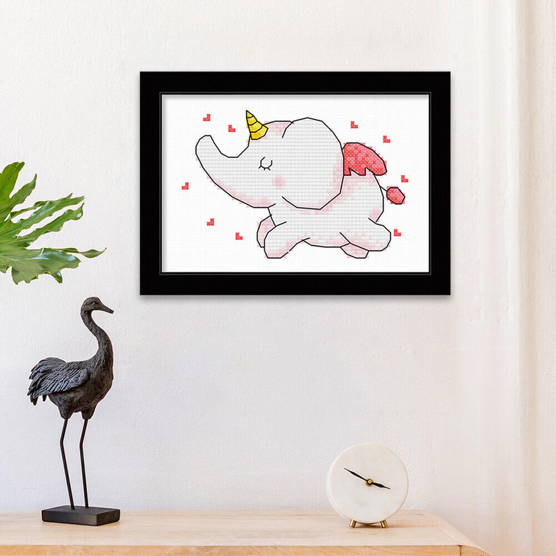 11CT Stamped Kit Handmade Cartoon Animal Cross Stitch DIY Bedroom Art Needlework