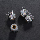 4x Universal Car Rhinestone Crown Wheel Tire Valve Caps Tyre Rim Stem Air Cover