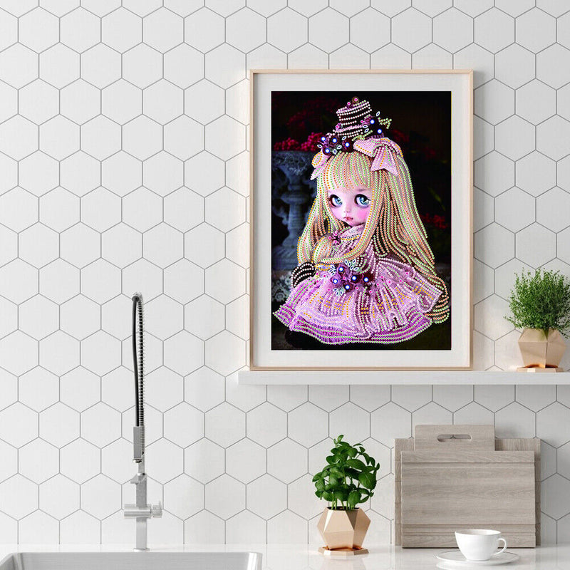 5D DIY Girl Special Shaped Diamond Painting Cross Stitch Mosaic Kits Wall Art