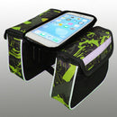 Bike Touch Screen Phone Bag Bicycle Top Tube Bag Riding Equipment (Green) Newly