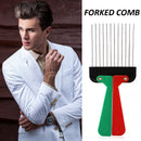 Metal Wide Teeth Afro Hair Comb Detangle Hairbrush Hairdressing Styling Tools