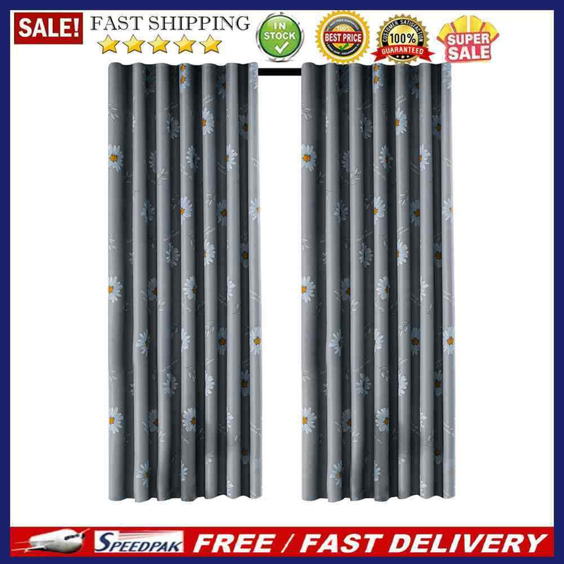 Sunflower Curtain Tulle Voile Modern Printed Floral Window Blind Screening Sheer