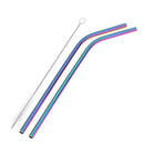 3pcs Reusable Drinking Straws Cleaner Brush Set Stainless Steel Straws(F) Newly