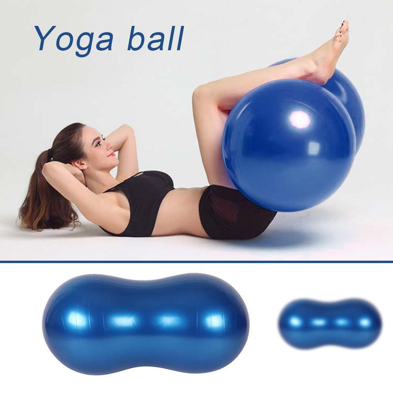Sports Peanut Yoga Balls Pilates Gym Balance Fitness Massage Balls (Blue) Newly
