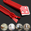 Silicone Caulking Grout Scraper Plastic Negative Angle Spatula (Wine Red) Newly
