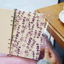 6-Ring Loose Leaf Binder Journal Transparent Notebook Insert Pages (A5) Newly