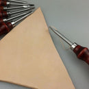 DIY Leather Craft Edge Skiving Beveling Cutting Tool with Wood Handle 1.0mm