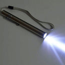 Stainless Steel Pocket Torch Lamp USB Rechargeable Penlight LED Flashlight