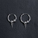 Steel Dangle Drop Clip Hoop Ear Stud Piercing Earrings Retractable Earrings