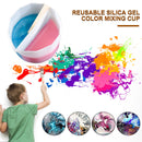 Silicone Split Color Mixing Cup - Multi Channels Paint Divider (2 Channels)