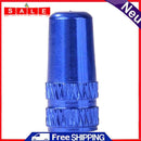 Aluminum Alloy Bicycle Tire Gas Nozzle Valve Cap Cycling Dust Cover (Blue)