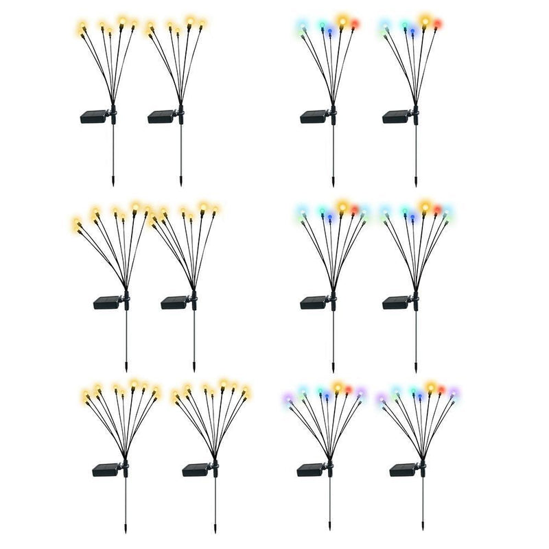 Creative Solar Lamp Convenient Use Yard Decor for Outdoor (Warm Light+6LED)