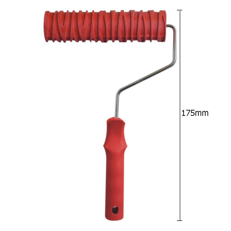 Creative 7inch Grain Pattern Paint Rubber Roller for Home Shop Wall Decor Newly