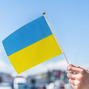 10pcs Ukraine Flag Ukrainian Bunting with Flagpoles Parades Decor (20x30cm)