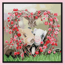 Full Embroidery Set Cross Stitch Needlework Kit 11CT Piggy Love Artwork DIY