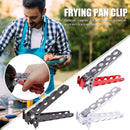 Camping Anti-Scald Pot Pan Bowl Gripper Outdoor Handle Holder Clip (Red)
