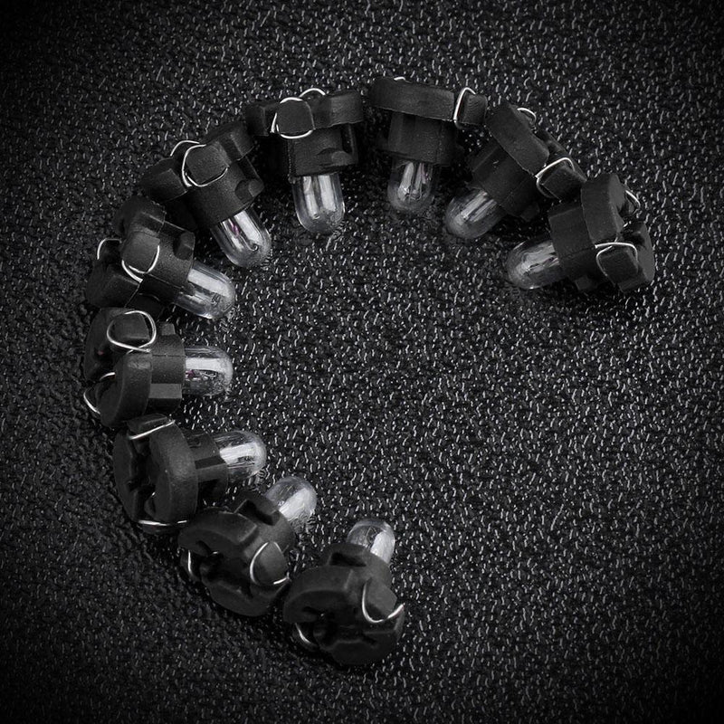 10pcs T3 LED 12V Car Interior Instrument Light Bulbs Dashboard Lamps(Black)